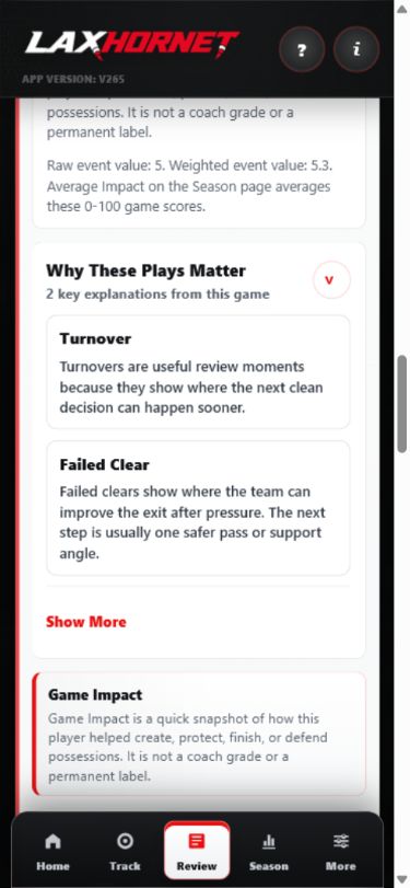 LaxHornet review insight explaining why plays matter